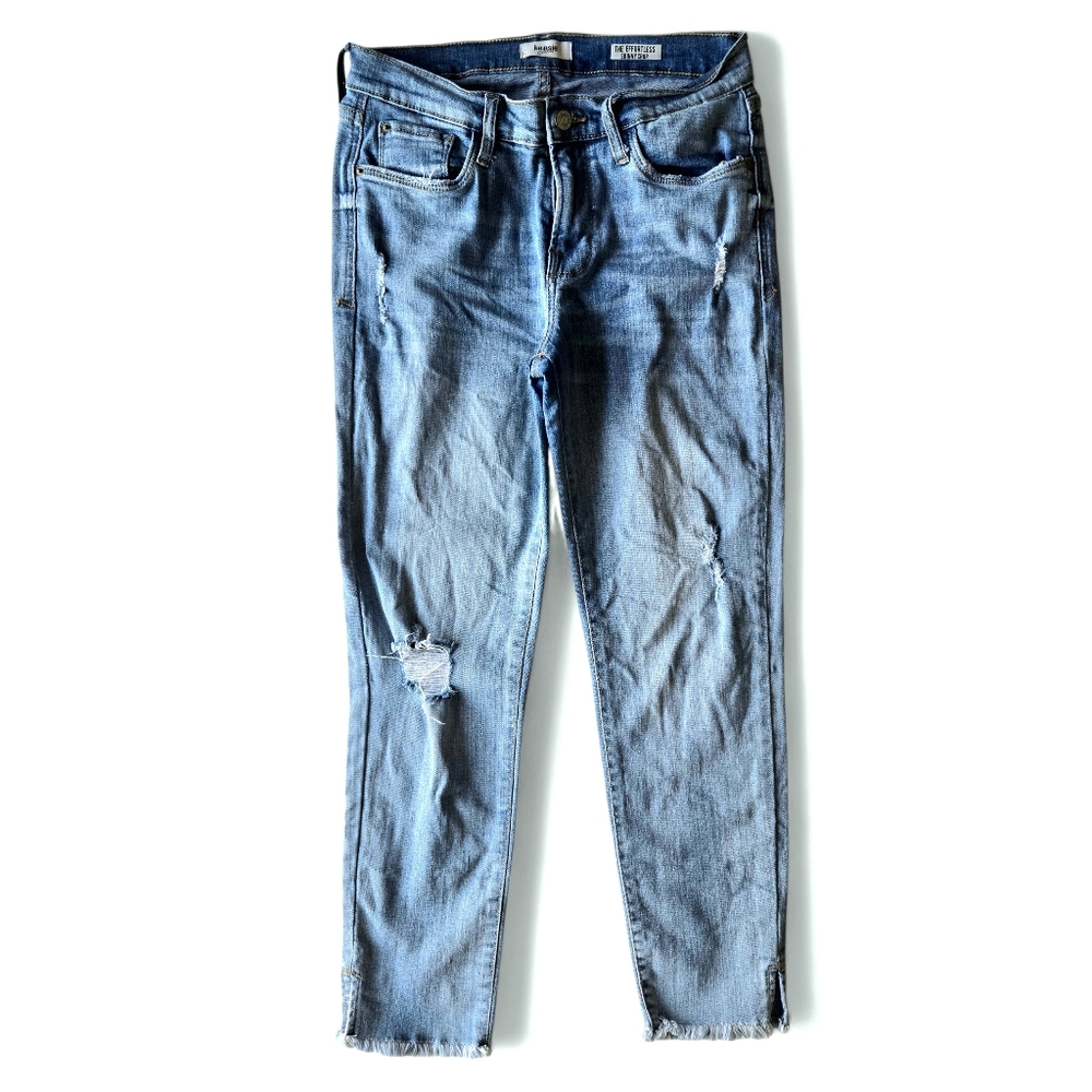 Kensie The Effortless Skinny Crop Light Blue Skinny Jeans - Picture 3 of 14